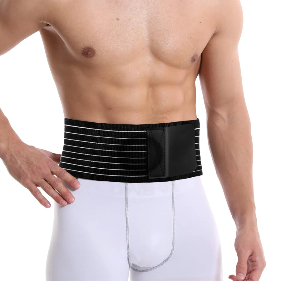 Ceinture de hernie ombilicale en spandex réglable, orthèse de soutien abdominal, nombril, herbes ventrales et inguinales, 1PC