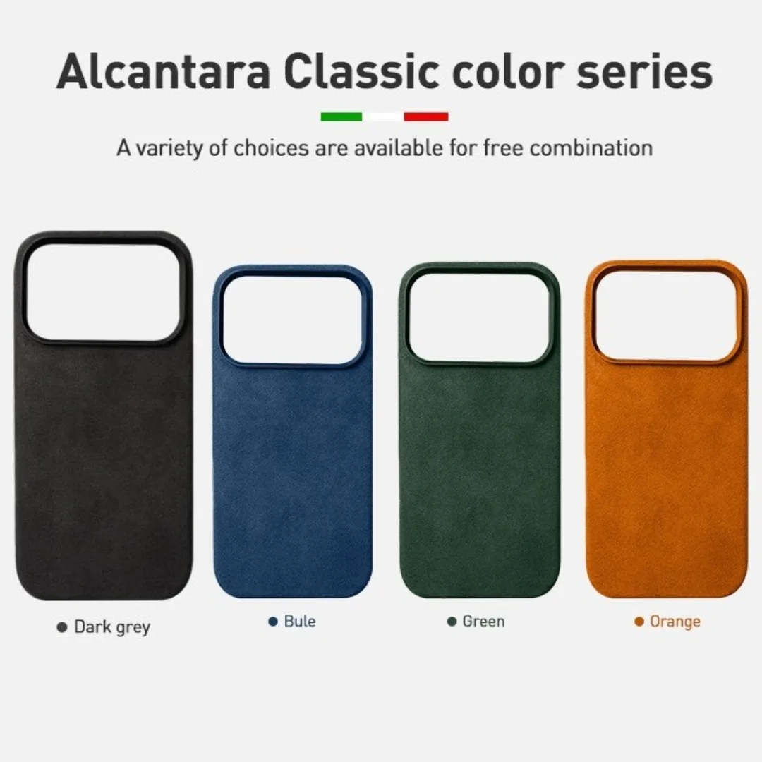 

Чехол для телефона ALCANTARA для iPhone 17 Pro Max 17, воздушная сильная магнитная зарядка, бизнес-суперкар, интерьер, такой же замшевый кожаный чехол