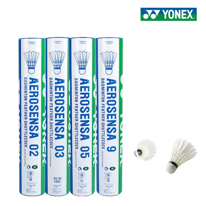 

12PC/Yonex-Volante De Bádminton, Aerosena De Alto Nivel Para Competición, Entrenamiento De Resistencia, Pene De Bádminton