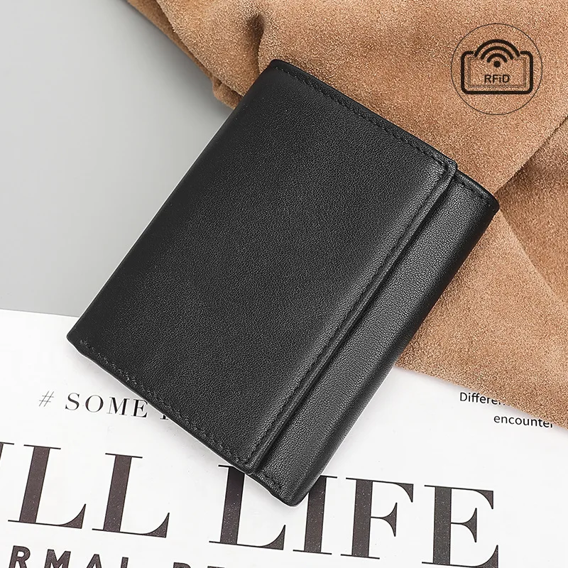 genuine-leather-wallet-men's-retro-top-layer-cowhide-money-clip-unisex-short-style-rfid-wallet-large-capacity-business-ol