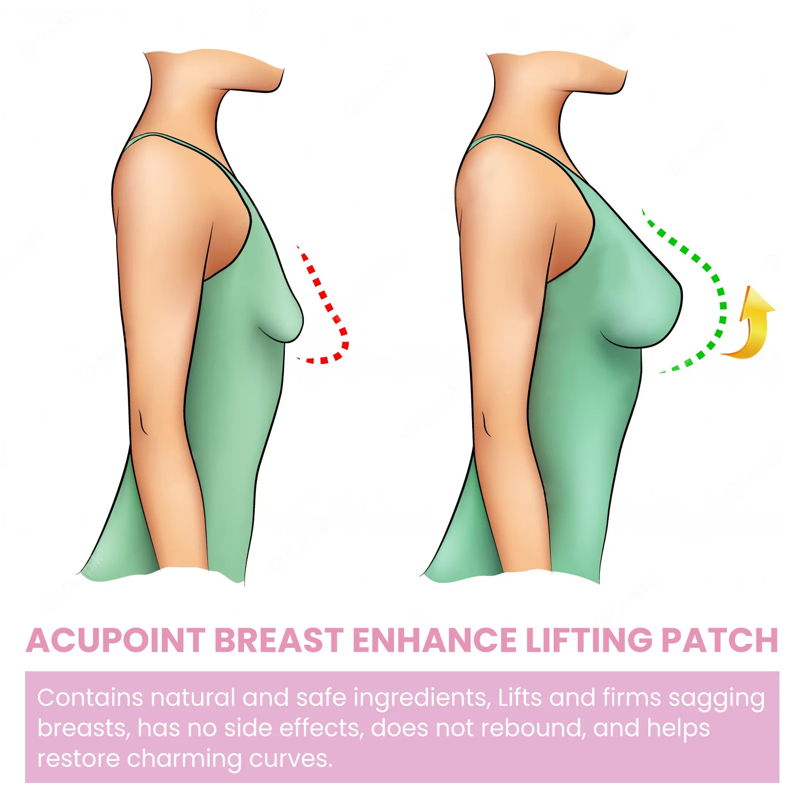 Breast Augmentation Patch Bust Enlarge Lifting Firming Boobs Plump Up Chest Tightness Improve Flat Sagging Breast Enhance Patch