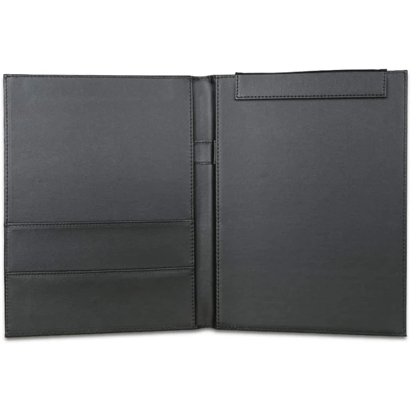 

Professional A4 Pu Leather Padfolio / Resume Portfolio Files Folder Document Storage Holder Writing Pad ( Black)