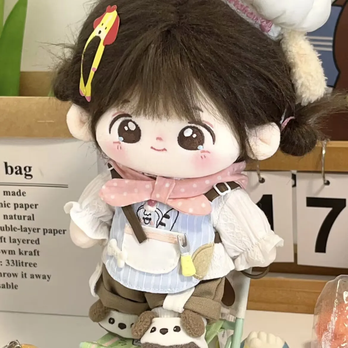 سلسلة مطبخ الدمية القطنية مقاس 20 سم "مطبخ الجرو" و"الأرنب الصغير" مجموعات فساتين الدمية لتغيير الأزياء