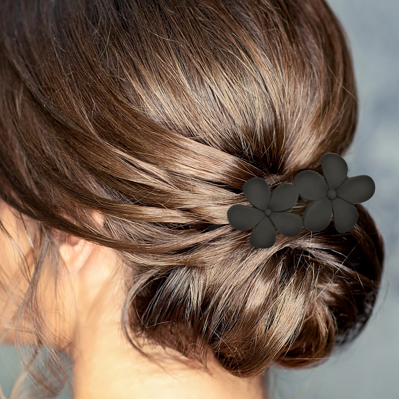 

2 Flower Clips Women Flat Claw Thick Hair Wedding Bride Elegant Stylish Accessories Hair Tools Versatile Pairing Strong Sturdy