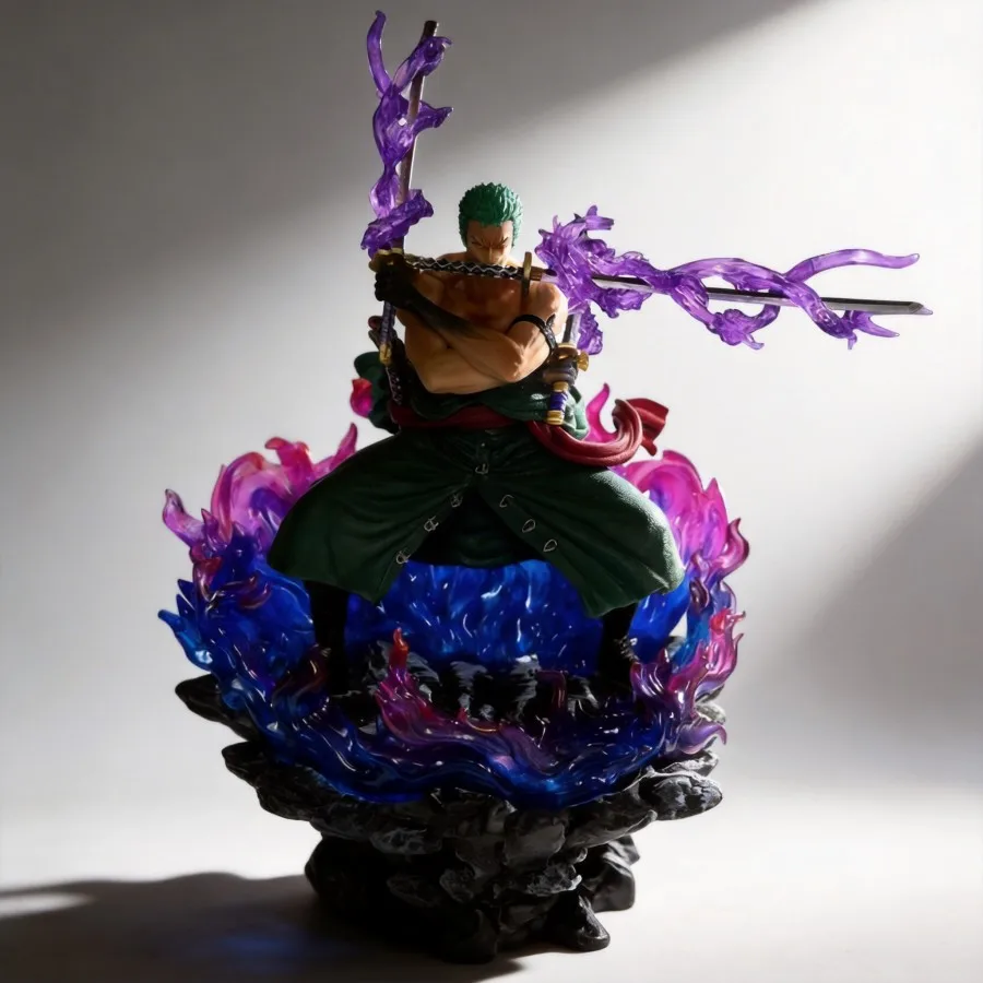 One Piece Roronoa Zoro Three-Sword Style Action Figure 30cm Anime Collection Model Decoration Gift