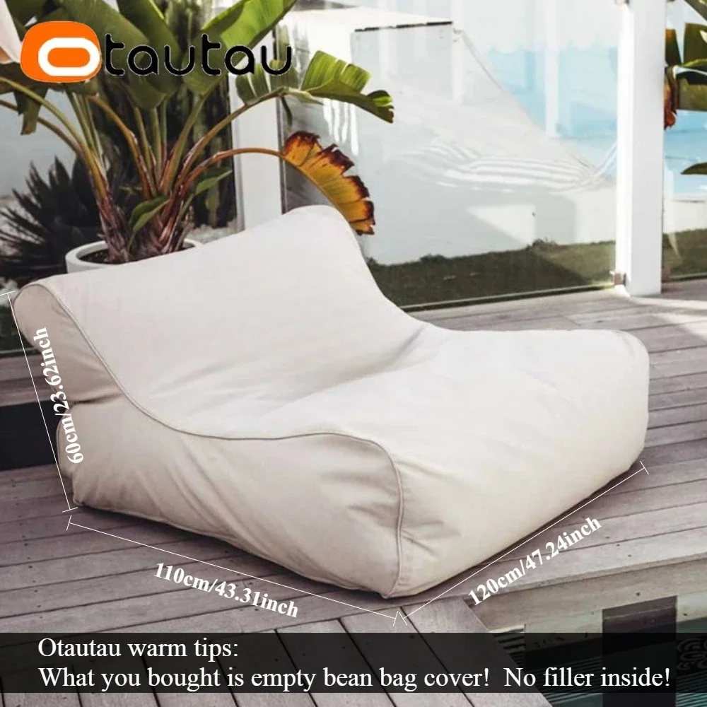 OTAUTAU Outdoor Waterproof Oxford Bean Bag Lounger Cover SF483【No Filler ! Need To Buy Filler By Yourself !】 - view 4