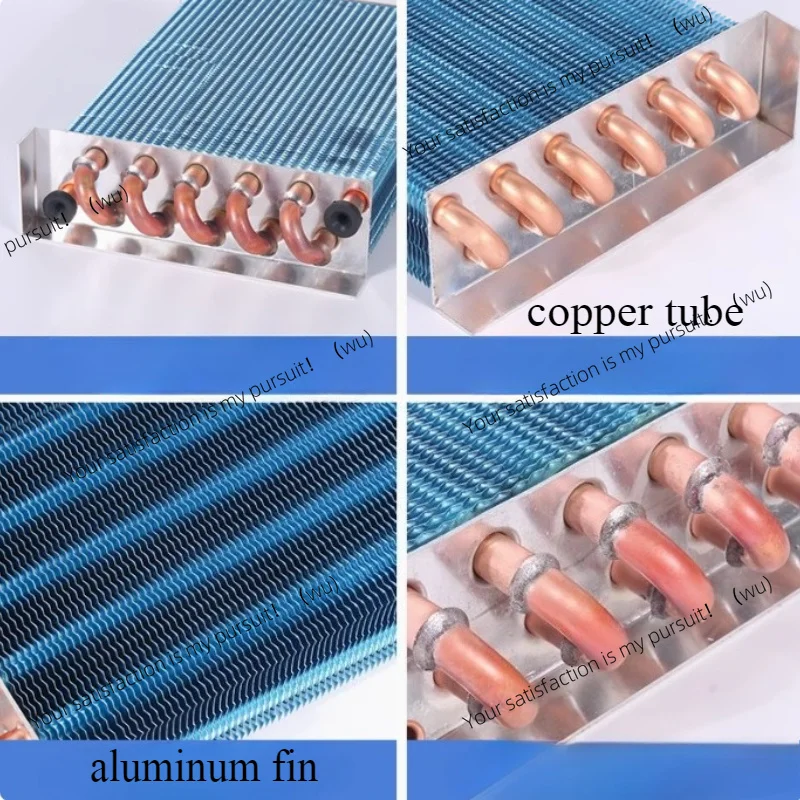1PC Copper Tube Aluminum Fin Evaporator Condenser Radiator Refrigerator Freezer Air-cooled and water-cooled heat exchanger