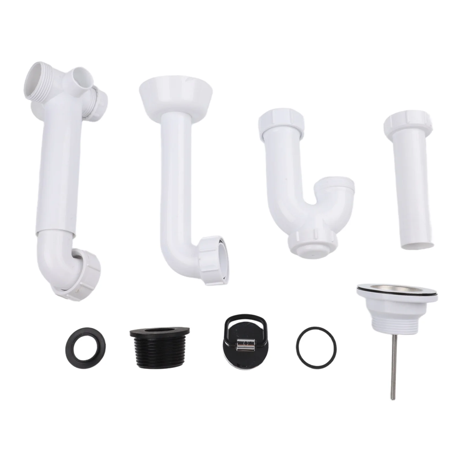 For Washbasin Drain Pipe 32mm U Bend with Stainless Steel Housing PP Internal Parts PVC Cover for Easy Cleaning