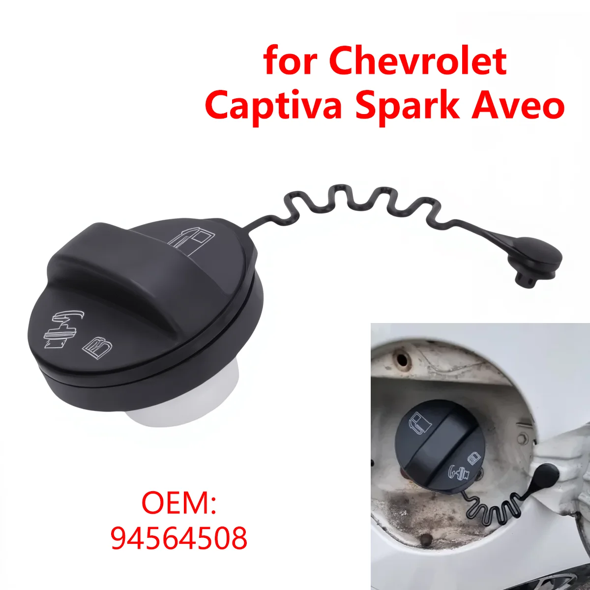 

94564508 Car Inner Fuel Tank Cap Cover for Chevrolet Captiva Spark Aveo Matiz 2006-2019