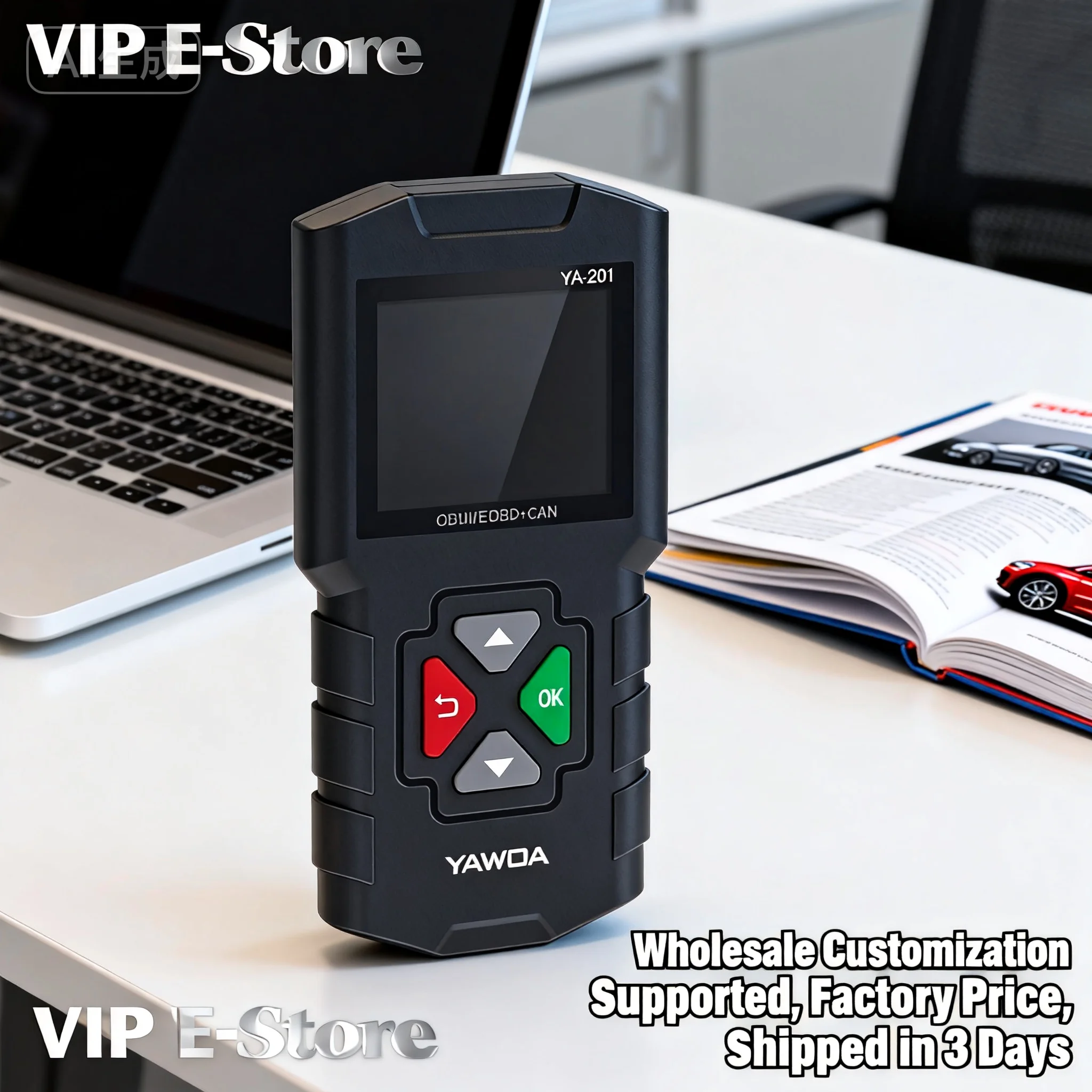 

YA201 OBD2 Professional Auto Code Reader & YA-101 Engine Check Tool - 2.4" TFT High-Color Display, PK CR3001 Alternative