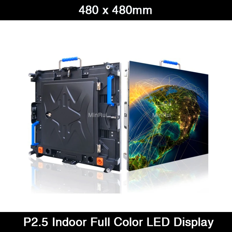 12pcs/lot P2.5 Indoor Rental LED Display Screen 480 x 480mm 1/32 Scan Video Wall