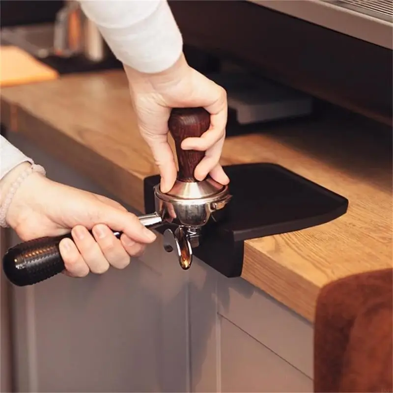 L8RE коврик для тампера для эспрессо, силиконовый коврик для утрамбовки кофе, противоскользящий мягкий черный коврик для для для