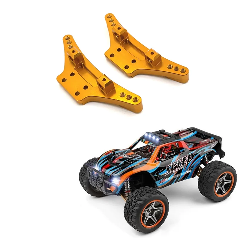 Torre ammortizzatrice anteriore e posteriore in metallo per Wltoys 104009 104016 104018   12401 12402-A 12403 12409 Parti di aggiornamento, gialle