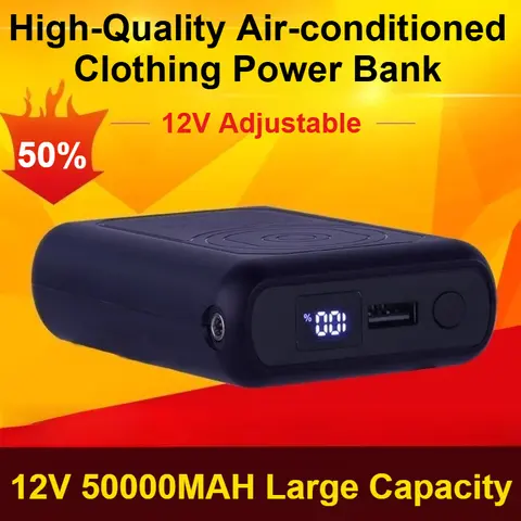 Powerbank de grande capacité 50000MAH pour climatiseur vêtements de travail batterie externe 12V sortie ventilateur vêtements batterie au Lithium accessoires