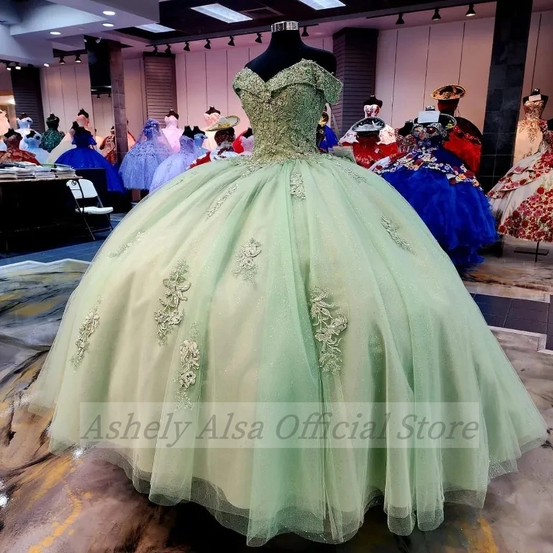 Vestidos De quinceañera para niñas, Vestido De Baile con hombros descubiertos Floral, dulce 16 14, 15 años