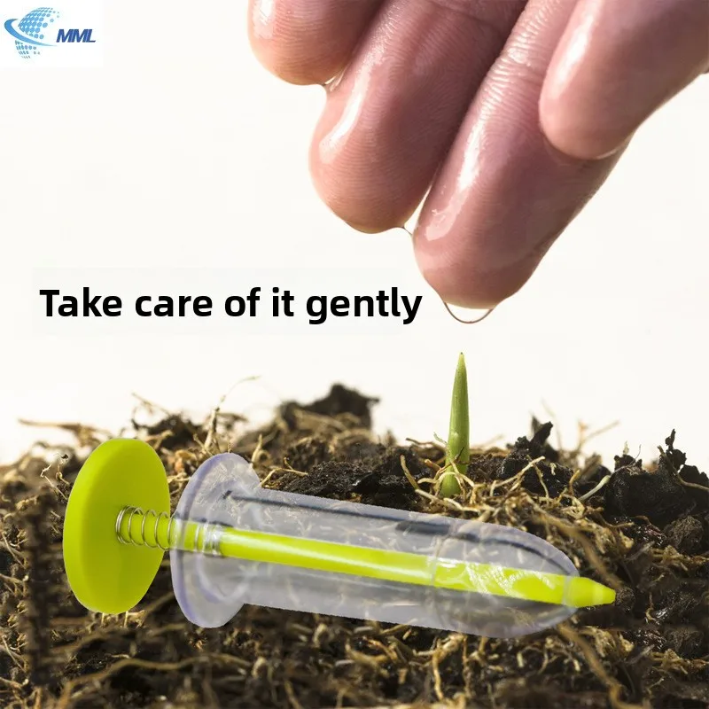 Manual Seed Sower - Adjustable Depth Hand Planter for Vegetables/Flowers, Lightweight Garden Tool with Seed Spacing Control Seed