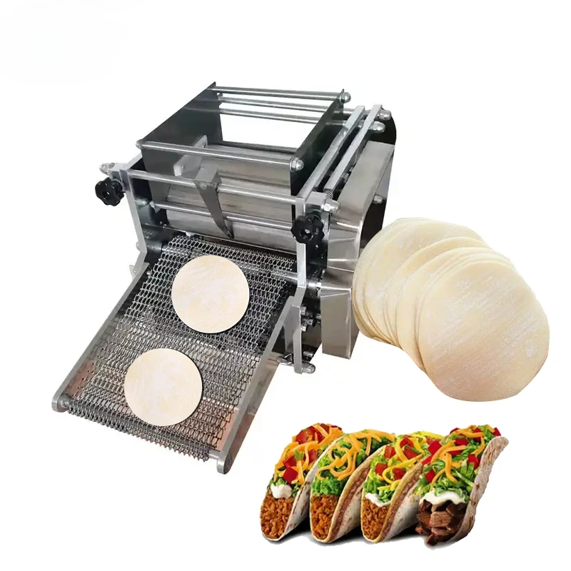 Full Automatic Industrial Flour Corn Mexican Tortilla Taco Roti Maker Press Bread Grain Product Tortilla Making Machine