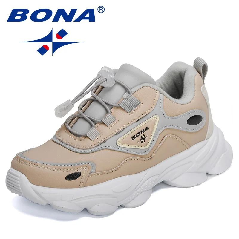 

BONA 2022 new Designers Fashion Sneakers Kids Outdoor Trainers Children School Sport Shoes Soft Running Shoes Child Footwear