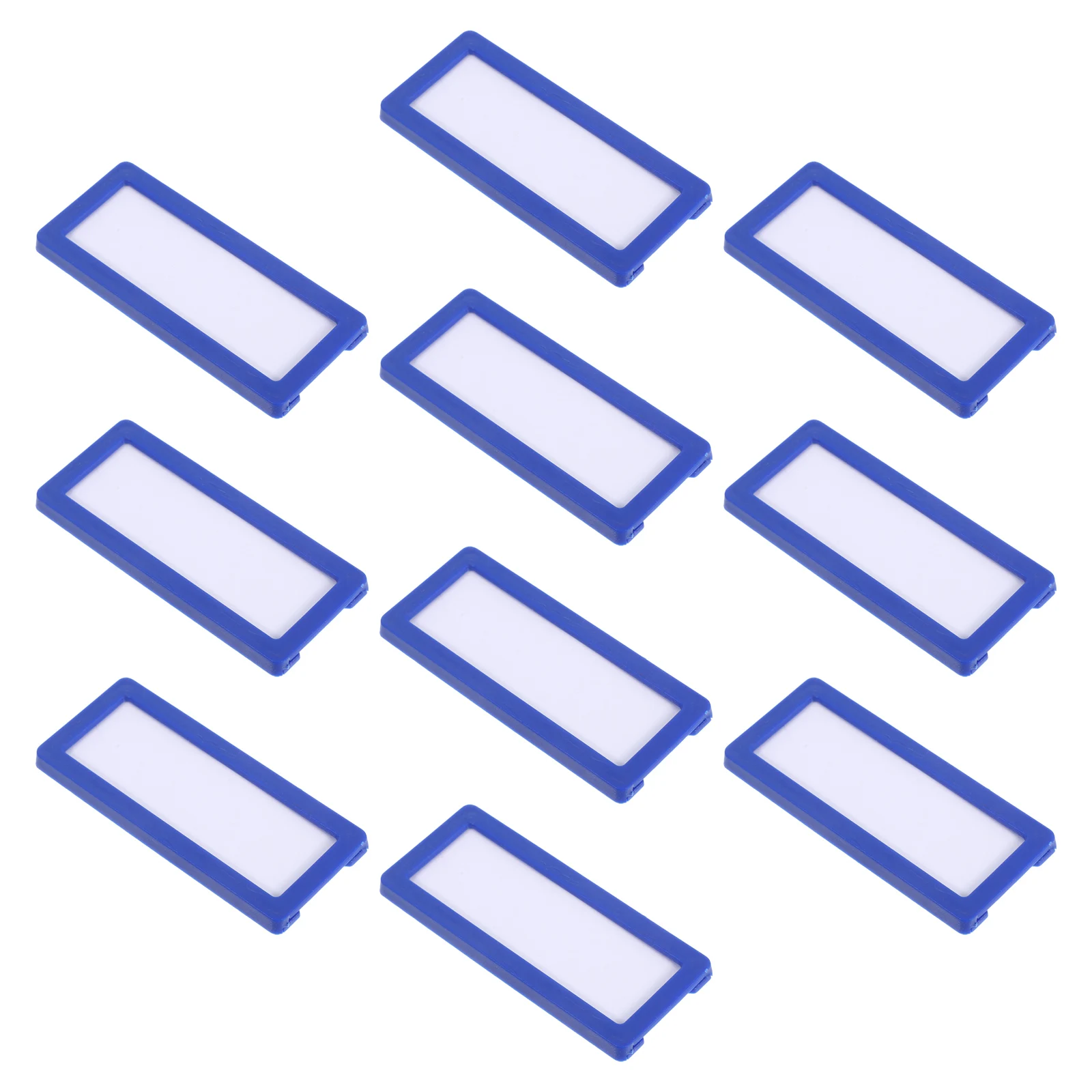 

10 pcs 7x3cm Magnetic Office File Labels Blue Reusable Name Badges Steel Shelves Insert Cards Holders Binder Tags Document