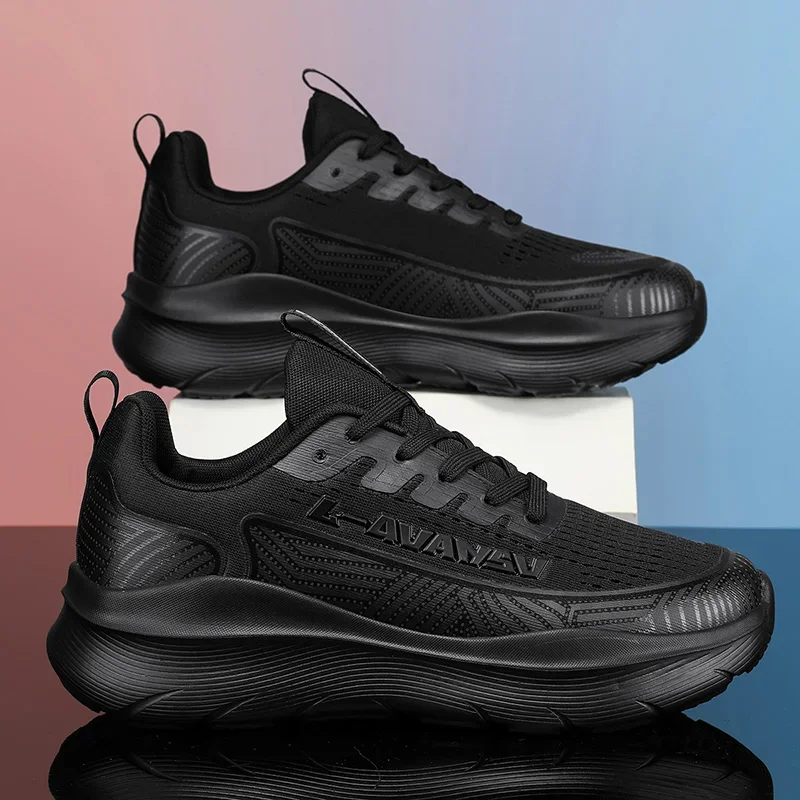 

Men Running Shoes Breathable Outdoor Sport Sneakers Air Mesh Gym Elastic Knitting Vamp Tennis Shoes Zapatillas De Deporte