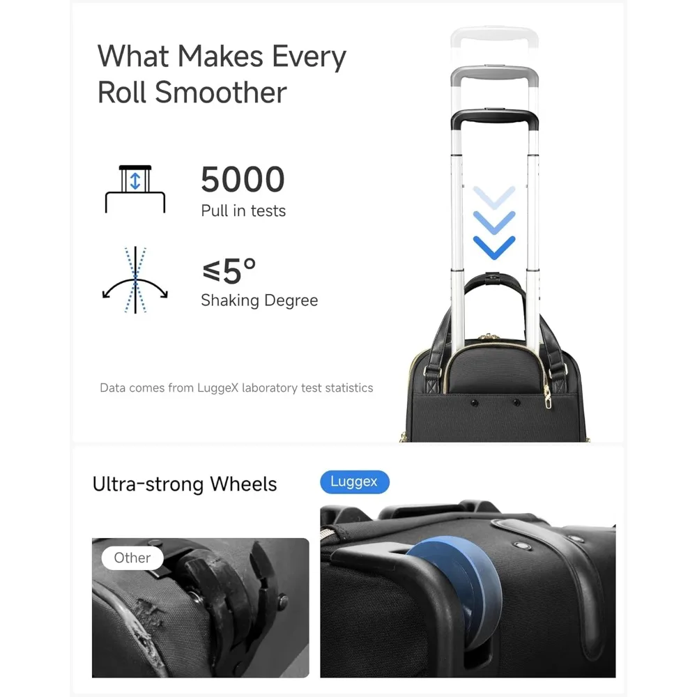 Equipaje de mano ligero y suave para debajo del asiento, maleta para artículos personales para viajes, elegante y compacta