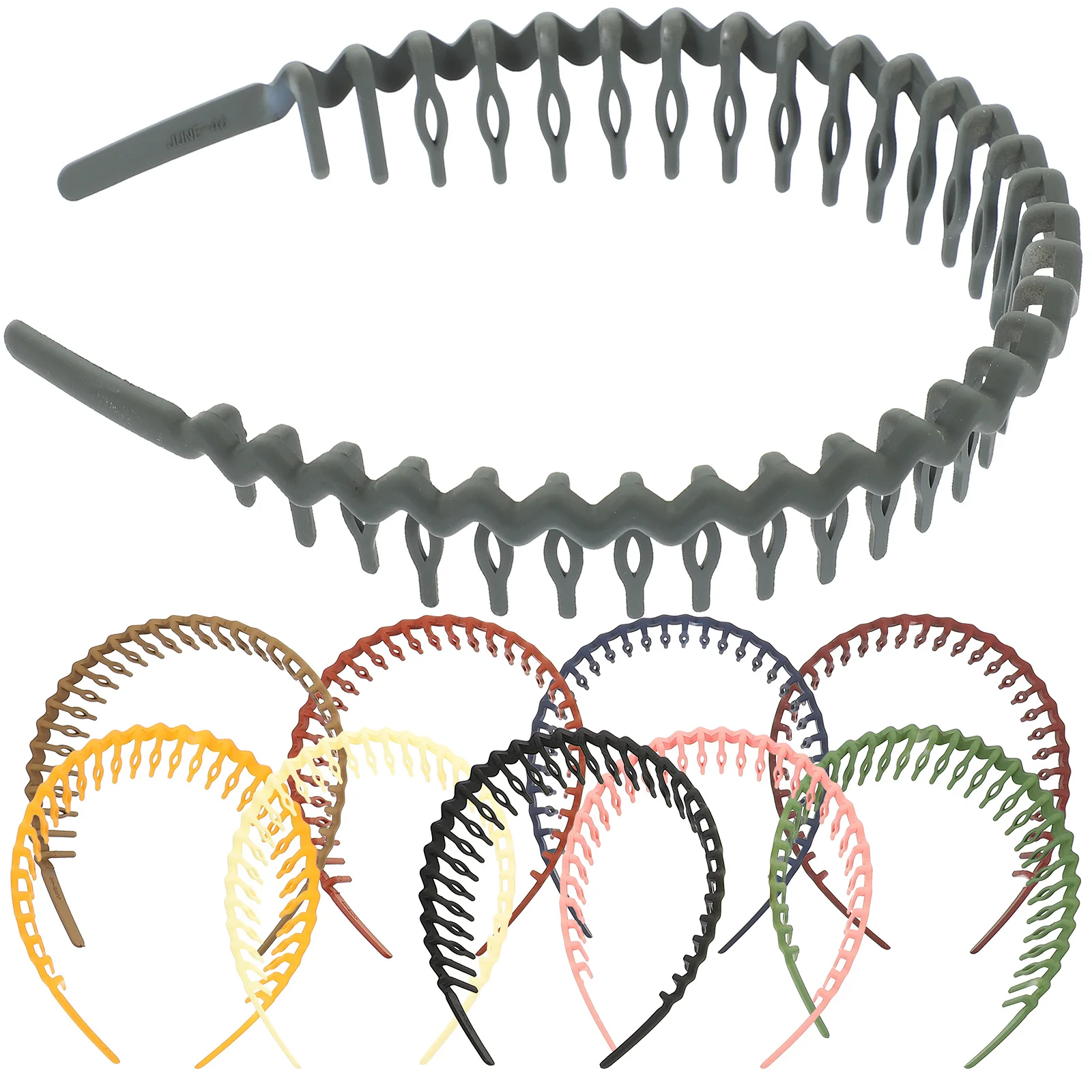 

10Pcs Hair Headbands Women Plastic Teeth Comb Band for Face Washing Cooking Thin Headband Grip Non-Slip Hair Accessories