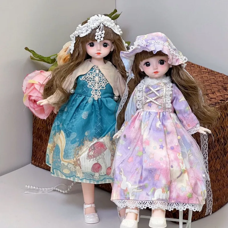 

Dress Up 30cm Doll Doll Girl Clothes Little Princess Toy Set 6 Points Baby Clothes Bjd Doll Internet Celebrity Ball Jointed Doll