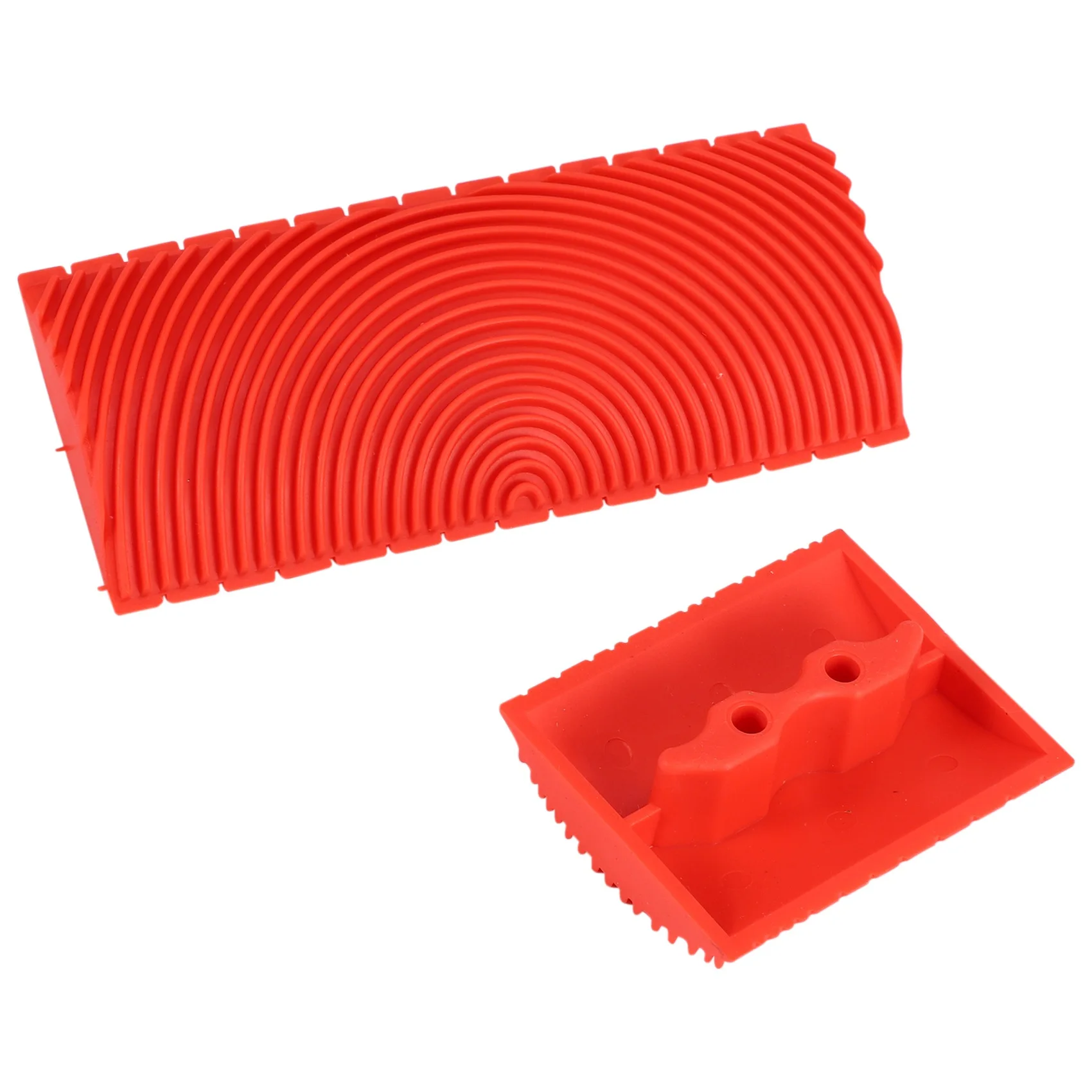 ABAH-2Pcs Wood Graining Grain Rubber Patin Painting Effects DIY Wall Decoration Tools