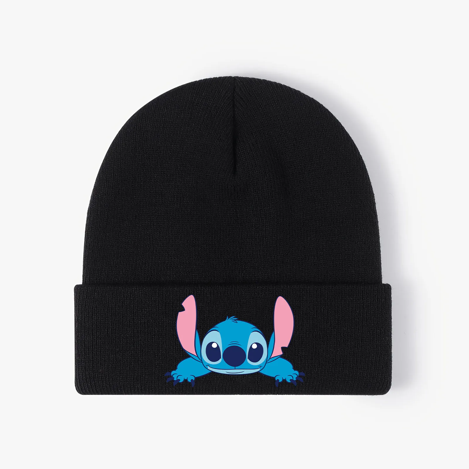 Miniso Disney cartoon Stitch hat autumn and winter warm wool hat cute Stitch knit hat pullover hat