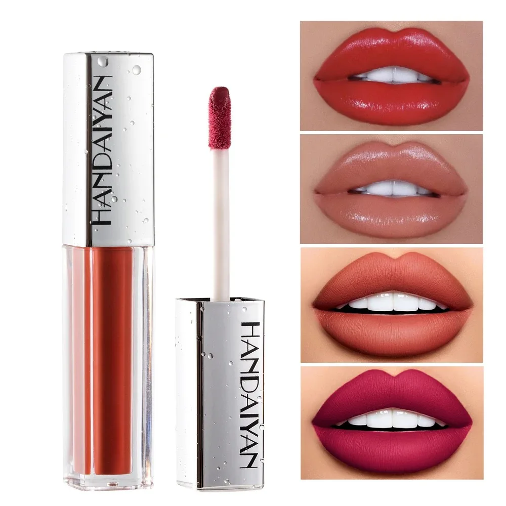 Lip Gloss 12 Colors Ice Cream Velvet Matte Bleach Moisturizing Liquid Lipstick Makeup