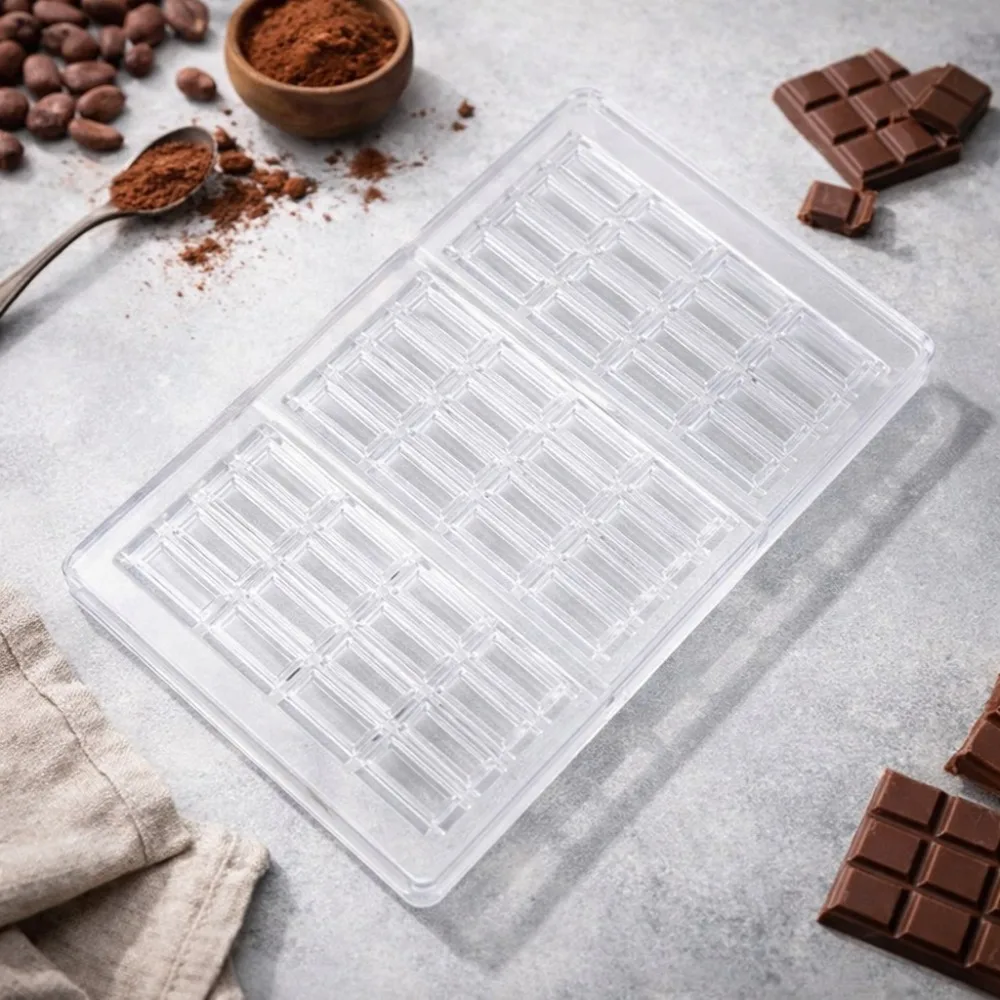1Pcs Chocolate Mold with Compartments, DIY Handmade Chocolate Tool, Sandwich Candy Mold for Home, Dessert Shop and Workshop