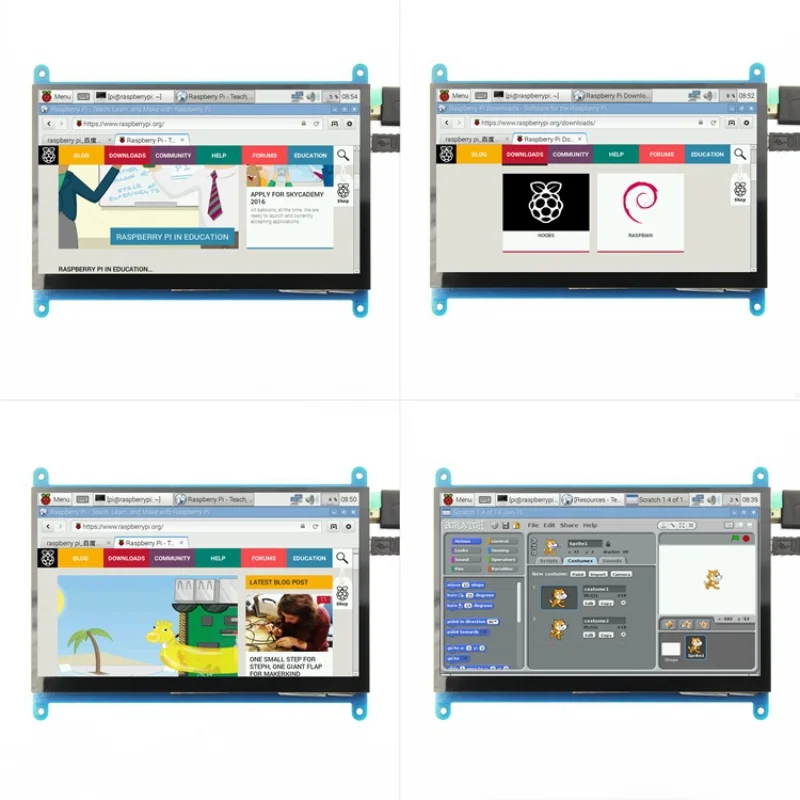 7-Inch Raspberry Pi HDMI Capacitive Touch Screen Monitor 800X480 Compatible with Raspberry Pi 3B +/4B