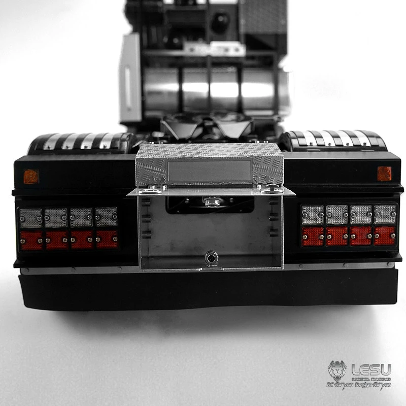 Lesu Electric Metal Taillight Beam Toolbox Accessories For Model Tamiya 1/14 RC Tractor Truck Remote Control Toys Cars