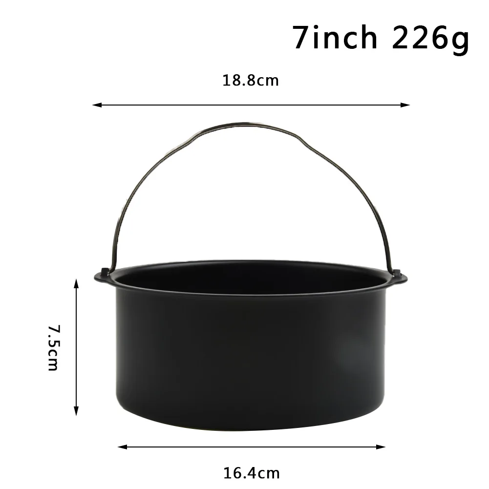 6/7/8Inch Round Baking for mold Air Fryer Basket Tray Cake Non Pan Carbon Steel + Non- Coating Bakeware Cake Tools