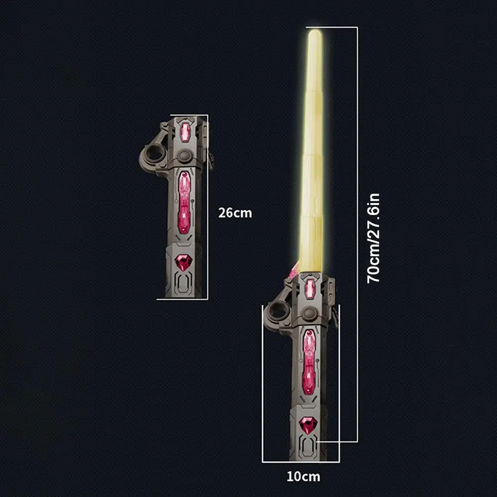 70 cm intrekbaar zwaard 2 in 1 kleurrijk flitsfeest fluorescerend speelgoed gloeiend zwaard kinderen rollenspel gevechtsspeelgoed met geluidseffect