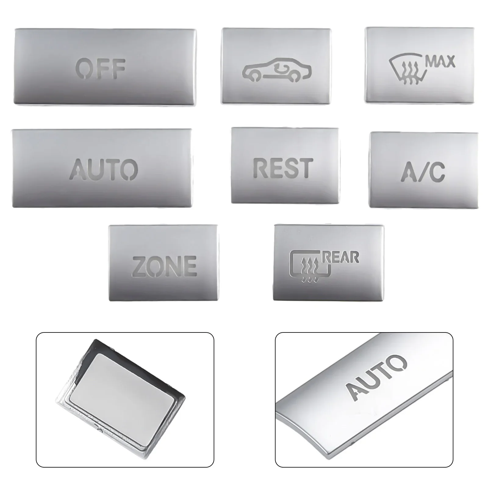 

For Mercedes E Class W212 C207 2009-2015 Car Silver Center Console Button Covers Stable Characterist Car Decoration Accessories