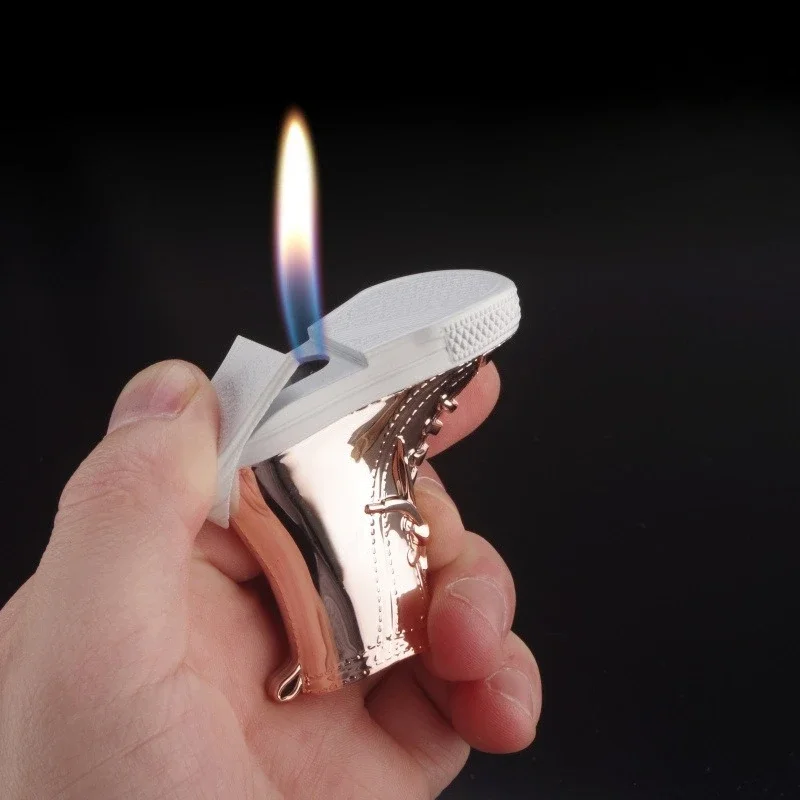 

High Top Shoe LighterFashionable Design Creative Personality Open Flame Pendant Lighter Smoker Gift Cigarette Accessories