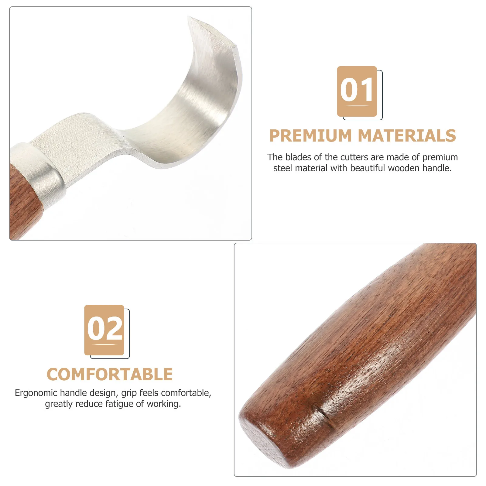 

1Set Wood Carving Tools Multifunctional Professional Steel Blade Ergonomic Handle Easy Use Wood Engraving Kit Woodworking