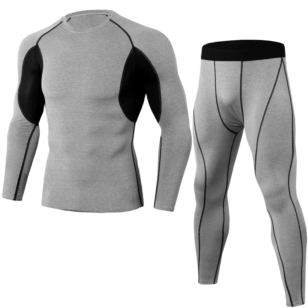 Gym Clothing Men Fitness Jogger Compression Shirt Pants Set Quick Dry MMA Basketball Running Tight Training Sportswear Tracksuit