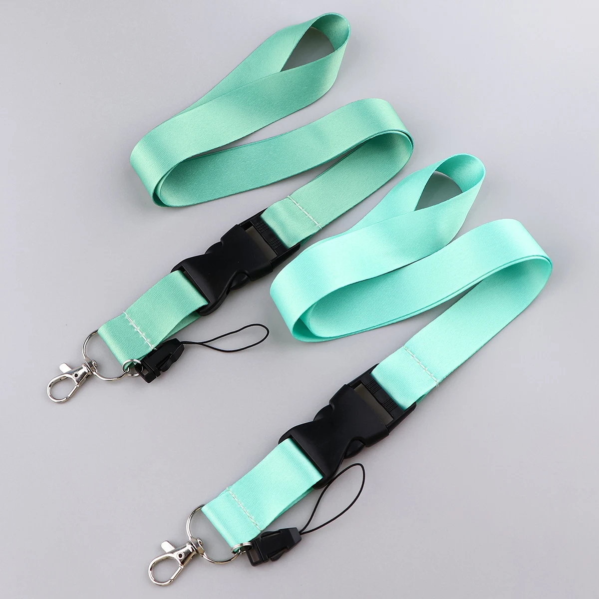 Pure Color Neck Strap ID Holders Lanyards Keychain Student Badge Holder Hang Rope Lariat Lanyard Mobile Phone Accessories