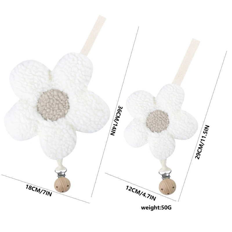 Baby Pacifier Clip Chain Pendant Soft Flower Shaped Pacifier Clip Holder Strap Hanging Decorations Infant Pacifier Accessories