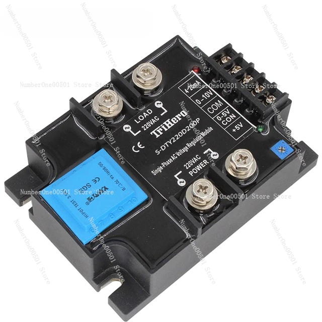 

200A Single Phase SCR Thyristor Power Controller Regulator SSR 4-20mA 0-10V S-DTY AC Voltage Regulator Module