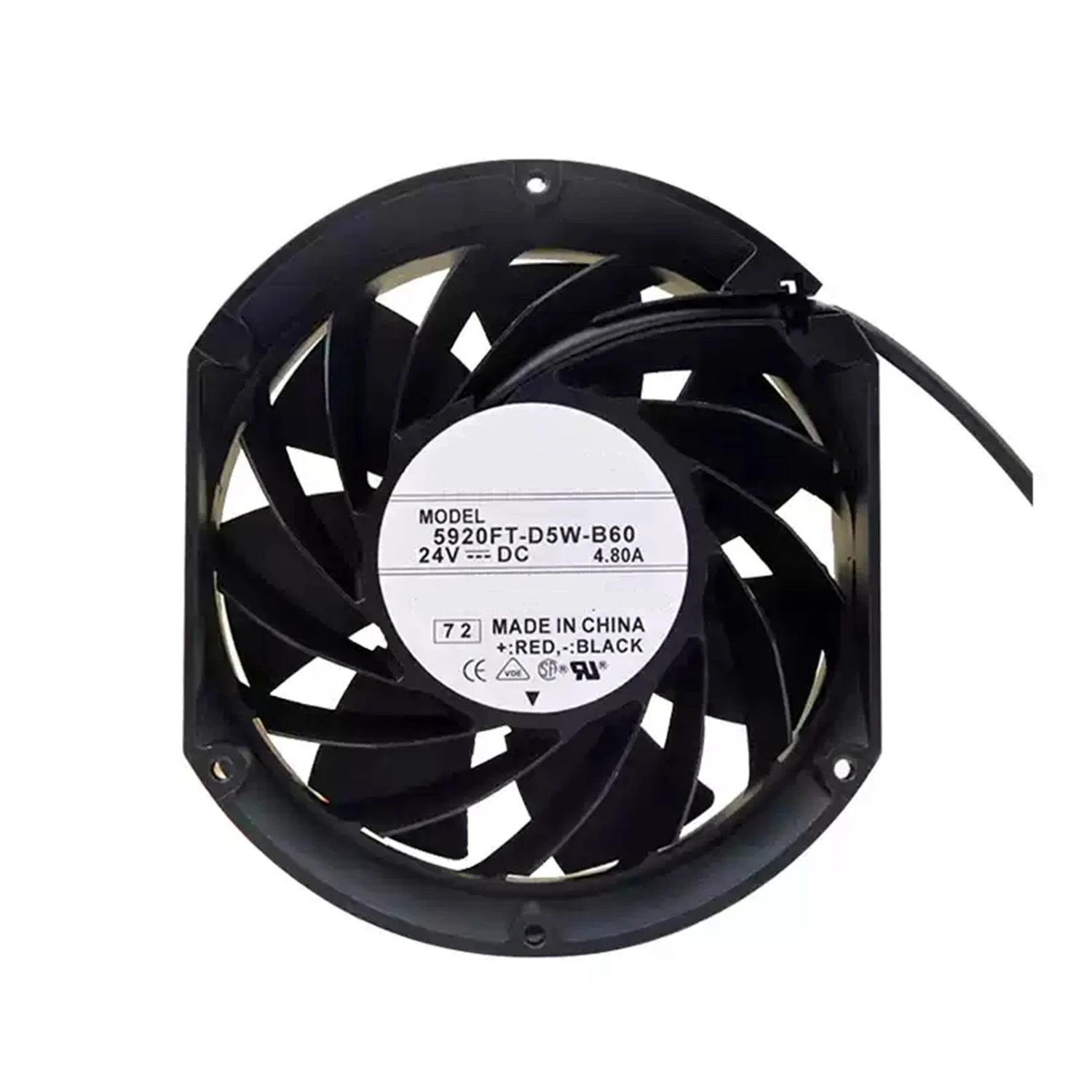 

Cooling Fan 5920FT-D5W-B60 DC 24V 4.80A 17251 17CM 172*150*51MM 2/3/4-Wire