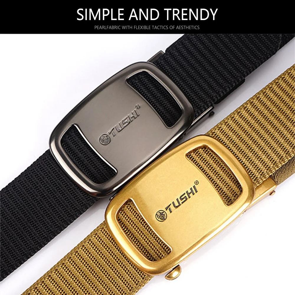 TUSHI New Tactical Belt Nylon Military Army belt Outdoor Metal Buckle Police Heavy Duty men's Training Hunting Belt view 4
