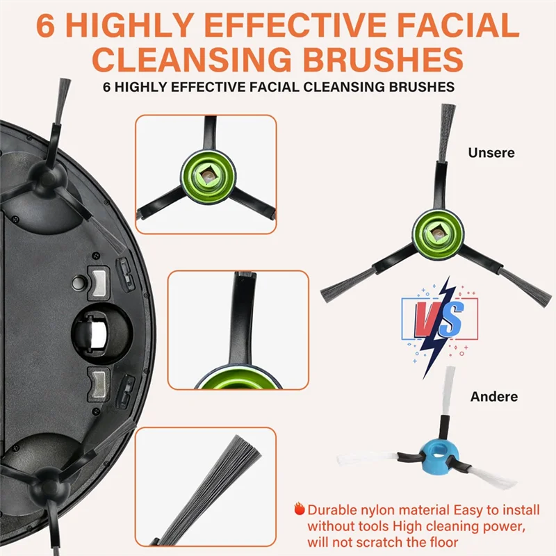 ABBK-Replacement For Ecovacs Deebot N8/N8 Pro/N8 Pro+/T8/T8+/T8 AIVI/T8 Max/T9/T9+ Vacuum Cleaner