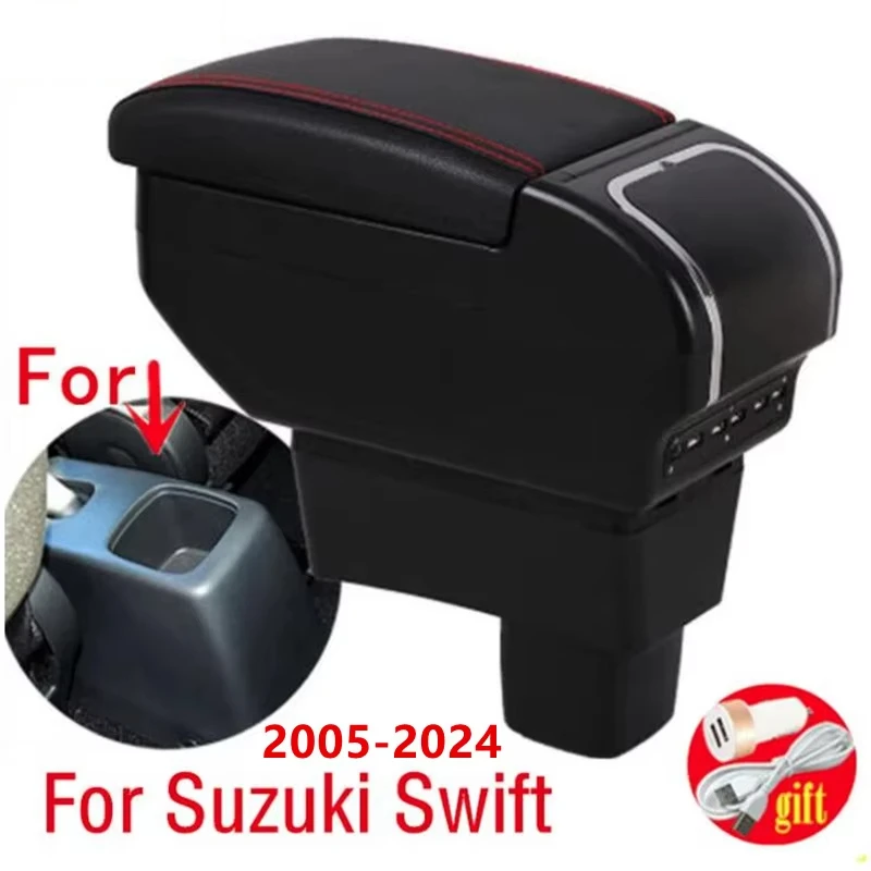 

Interior details storage Box For Suzuki Swift Armrest Box For Suzuki Swift Car Armrest Car Accessories Retrofit parts 2005-2024