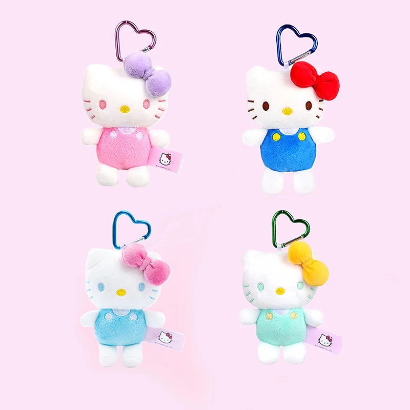 かわいいハローキティぬいぐるみキーホルダーKTキャットソフトぬいぐるみペンダント車キーリングバックパックバッグデコレーション子供ギフト