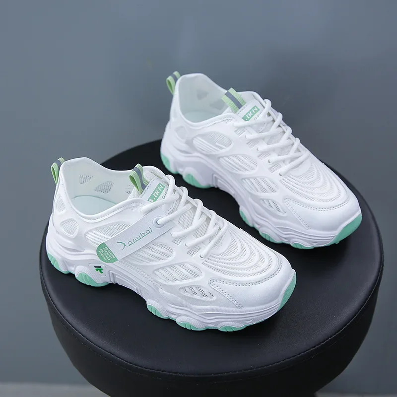 

2024 New White Running Shoes Women Summer Women Sports Shoes Mesh Breathable Sneakers Wear-resistant Outdoor Casual Shoes Tenis