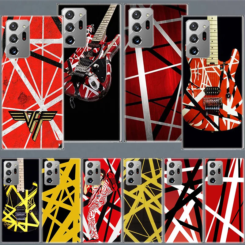 Eddie Van Halen Graphic Guitar Phone Case For Samsung A05S A15 A25 A35 A55 Galaxy Note 20 Ultra 10 9 8 J8 J6 J4 S8 Plus F52 F62