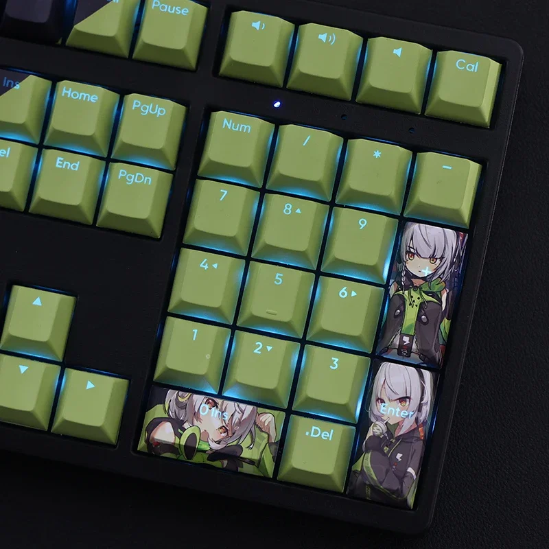 108 tasti/Set Zenless Zone Zero Anby Demara PBT Keycaps Anime Game Girl Key caps altezza ciliegia per tastiere meccaniche fai da te